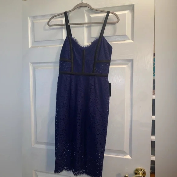 Express | Dresses | Express Blue Lace Dress | Poshmark